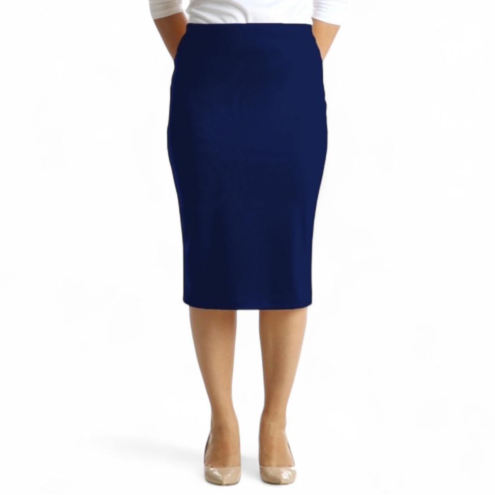 Jade Makenzie Apparel Women’s Ladies Riley Lined Skirt Modest Royal Blue Size XS